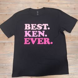 Men’s BEST KEN EVER Black T-Shirt Size Large
