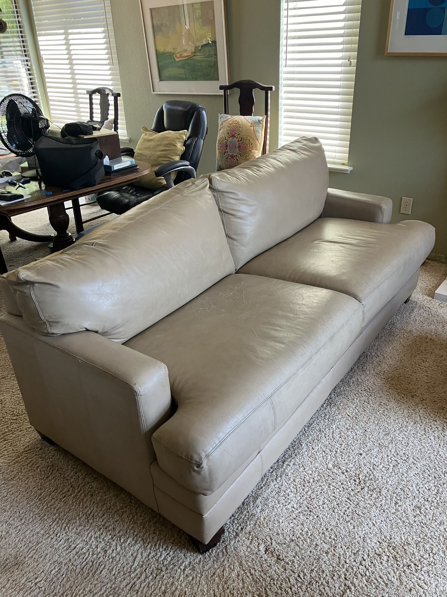 BASSET LEATHER COUCH
