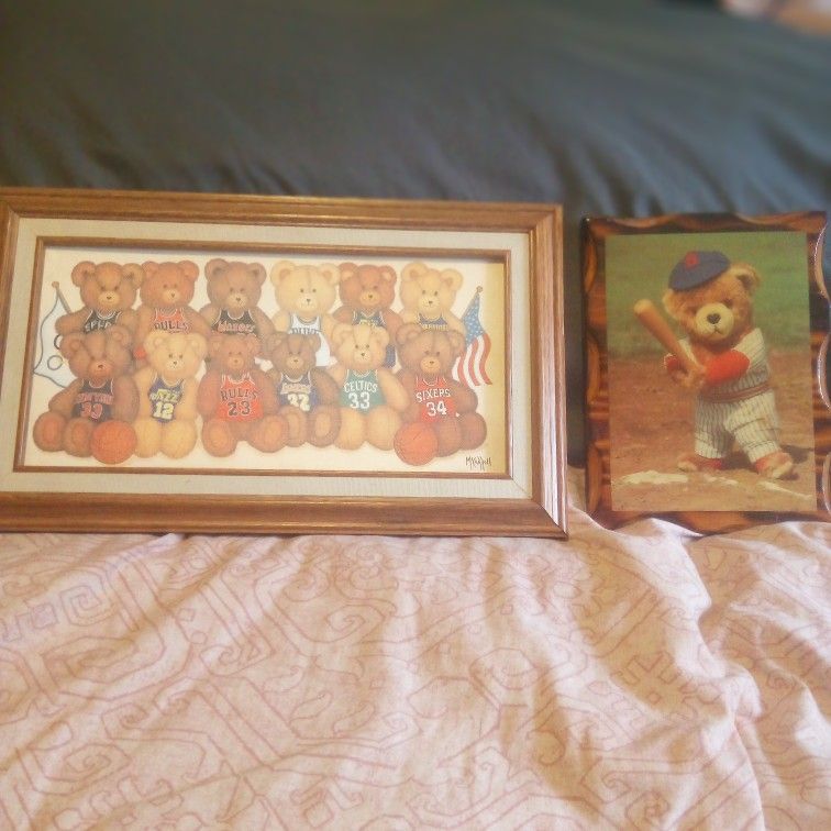 Teddy Bear Baseball/Basketball Pictures 