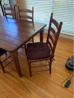 Wood dining table