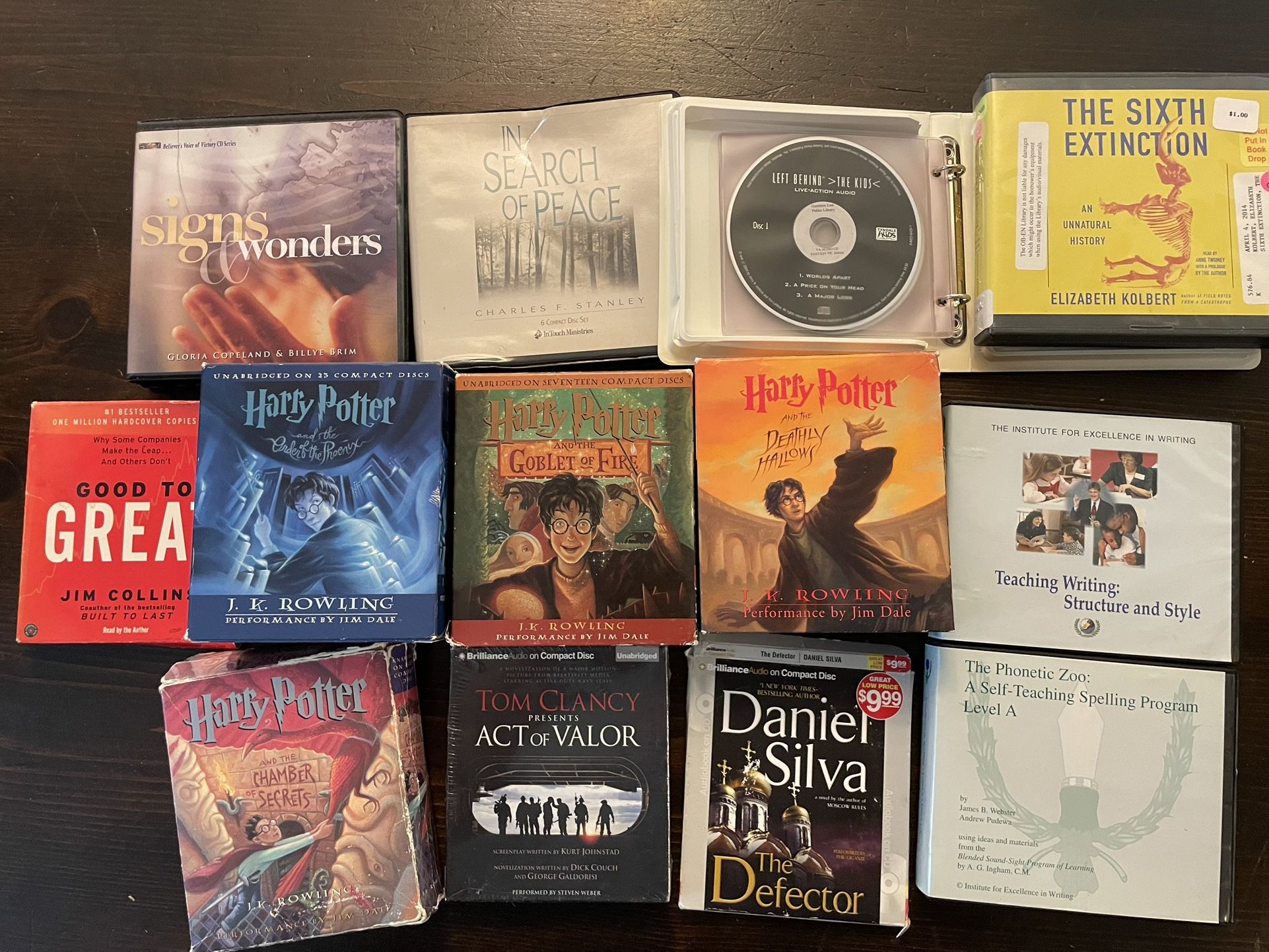 Mixed lot of Audio Books; Harry Potter, Tom Clancy, more books on CD