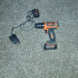 Black And Decker 20v Power Drill With Charger