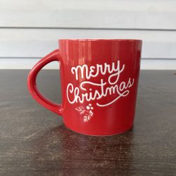 Target Wondershop Red "Merry Christmas" Etched Coffee Mug