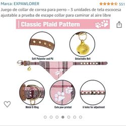 Dog Leash (collar Set 3 ) Outdoor Walking 