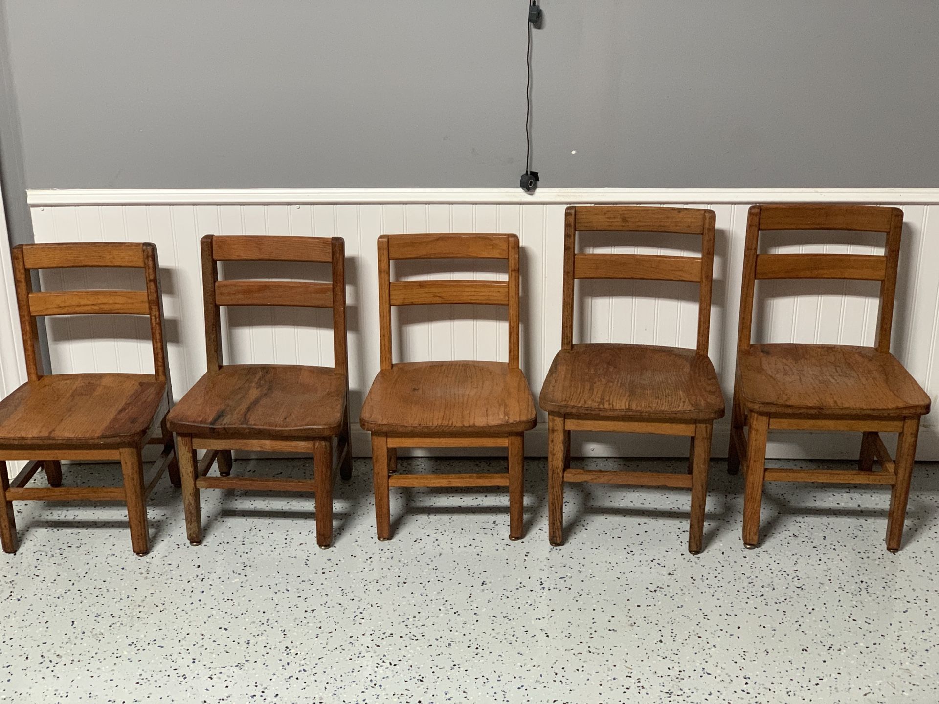Solid oak kids chairs ($10 each)