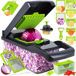 Heavy-Duty 14-in-1 Vegetable Chopper – Ultra Sharp, Rust-Proof Blades, Military-Grade Build