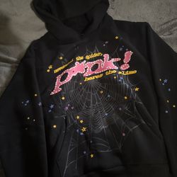 Sp5der P*NK Hoodie Black  