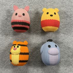 Disney Handmade By Robots Mini Egg Figure Winnie The Pooh Set Of 4