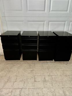 Mobile Pedestal File - 3 Drawer, Black