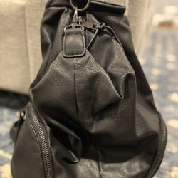 Leather backpack