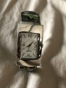 Turquoise and silver watch