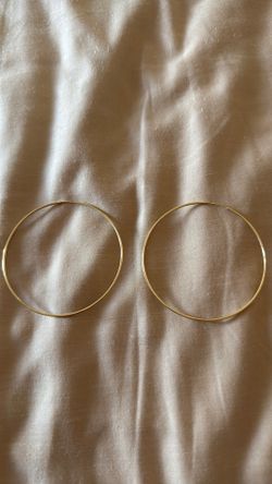 Gold  plated hoop earrings
