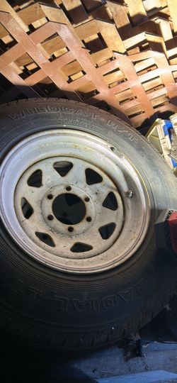 Trailer Tires 215/85R16 16” with rims 6 lugs 4 pc really good condition