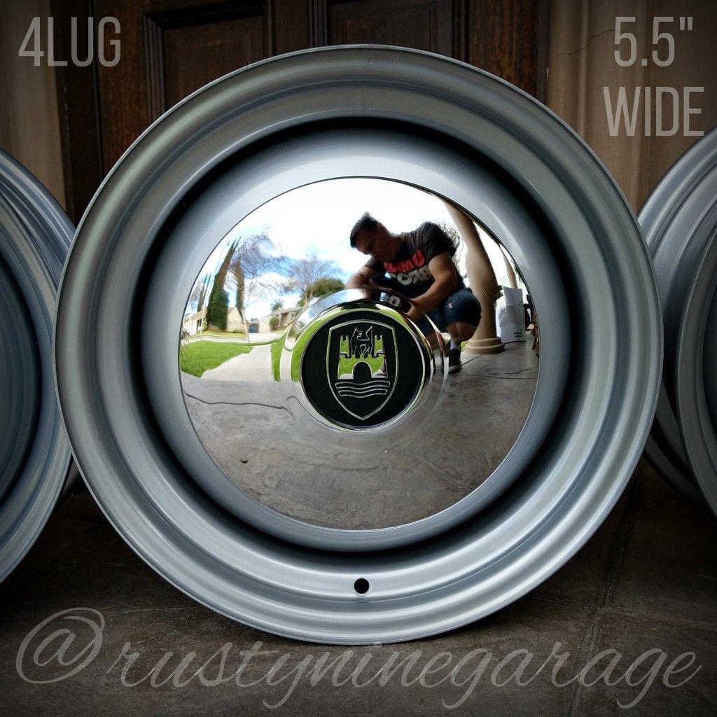 15" 4 Lug VW Smoothie Wheels for Volkswagen Bug Ghia Smoothies Rims Parts