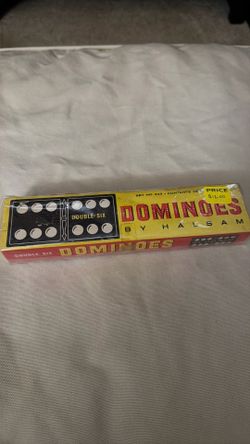 Vintage Halsam Double-Six Dominoes Set - Retro 28 Piece Toy