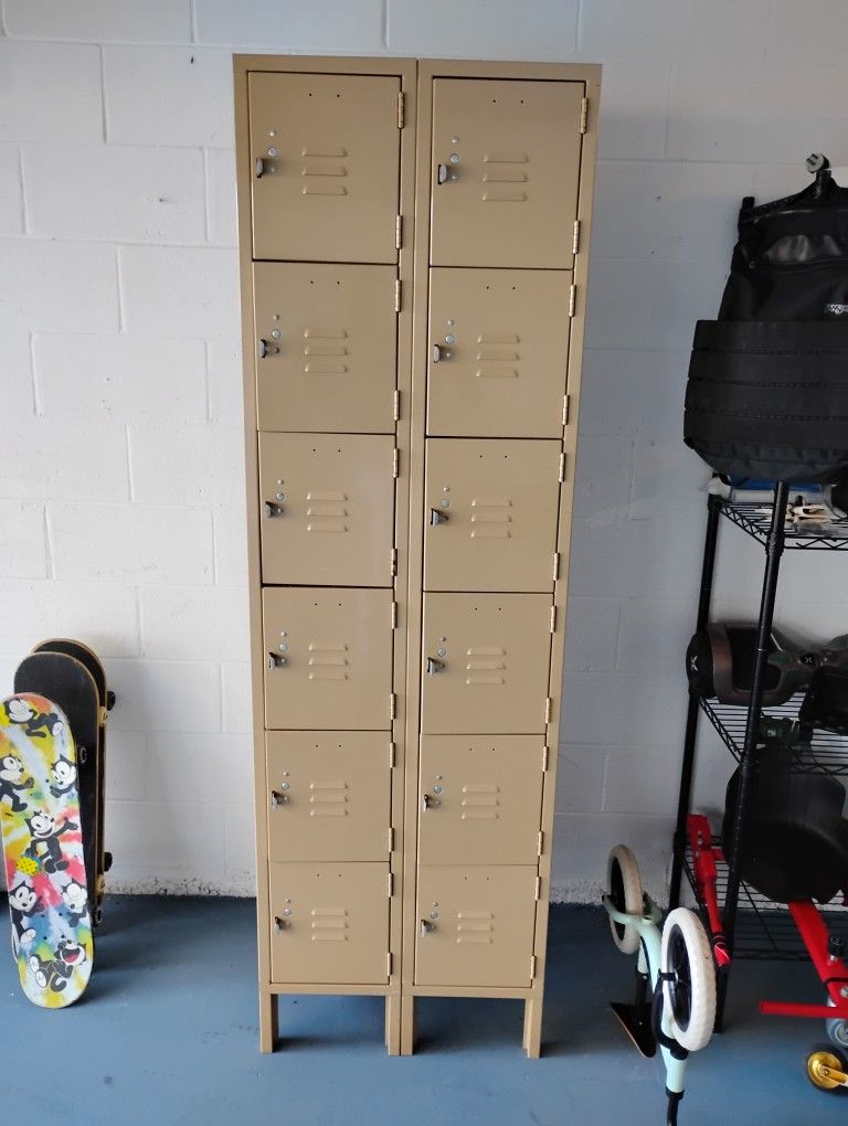 Assorted Items Lockers, Racks, Table, Cricut, Industrial light