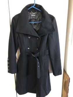 Cute Black Coat With Belt