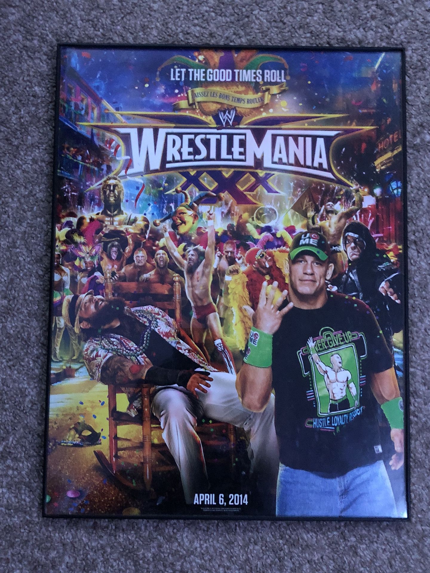 2014 WWE Wrestlemania Framed Insight Poster Display