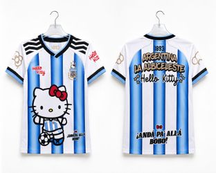 Camiseta Argentina Hello Kitty para Mujer y Niña, Todas las Tallas