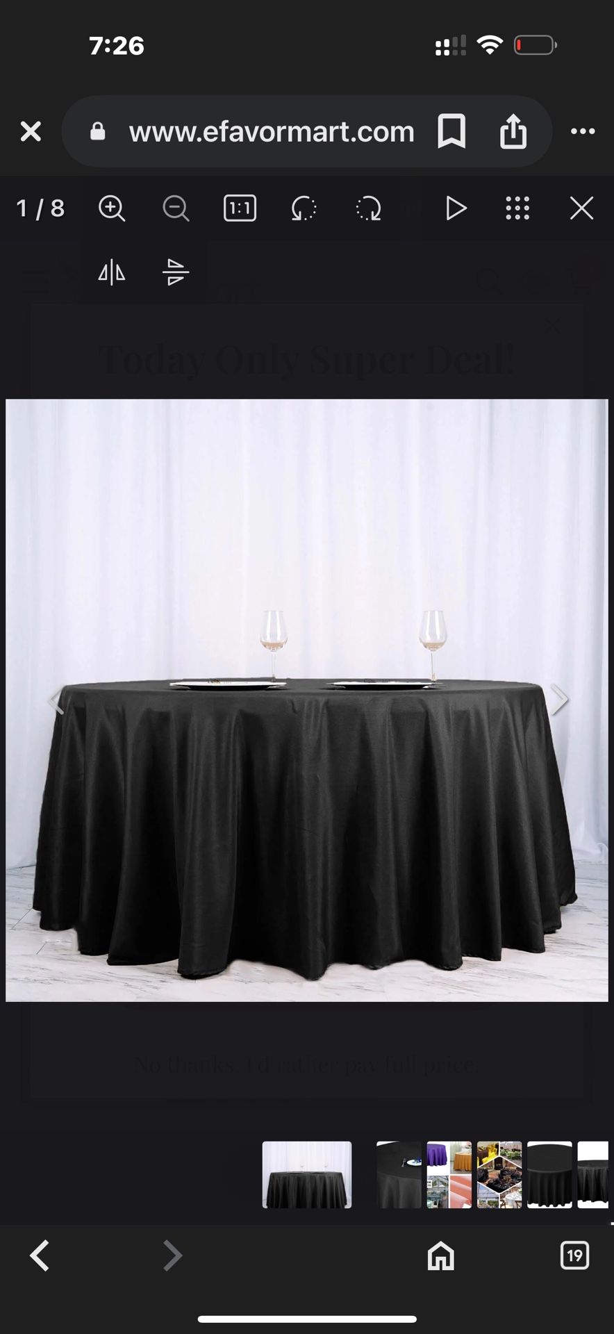 Tablecloths 120” & 108