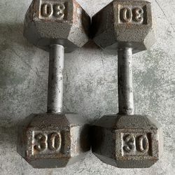 30lb Used Dumbbell Pair
