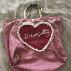 Betsey Johnson Vintage Valentine Pinup Large Bag Purse 