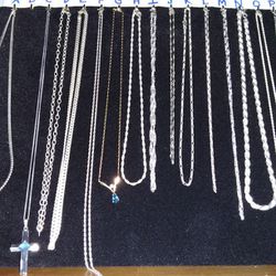 Sterling Silver Chains, Pendants And Charms!!!!