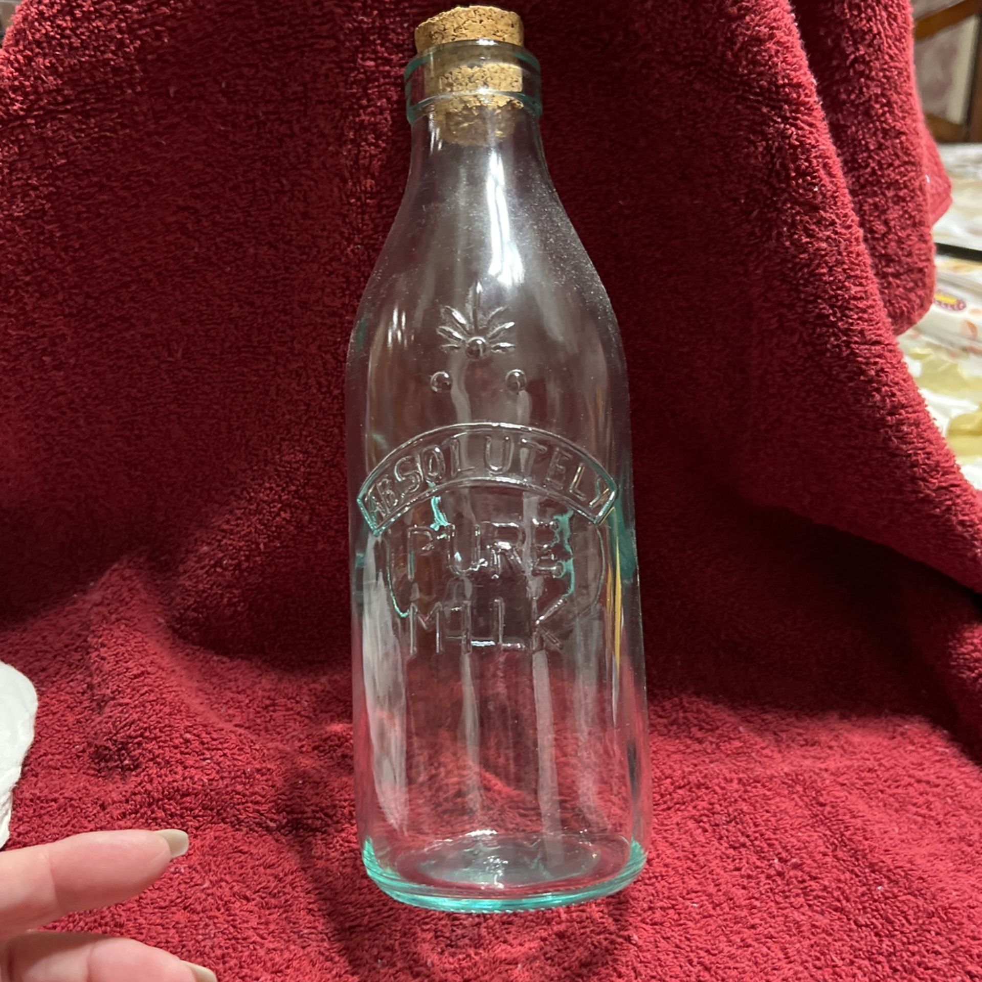 Vintage Absolutely Pure Milk Bottle