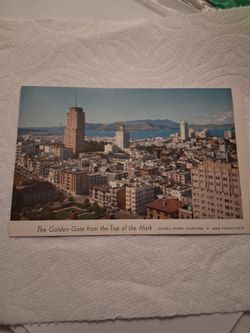 1950s The Golden Gate From the Top of Hotel Mark Hopkins,  San Francisco California