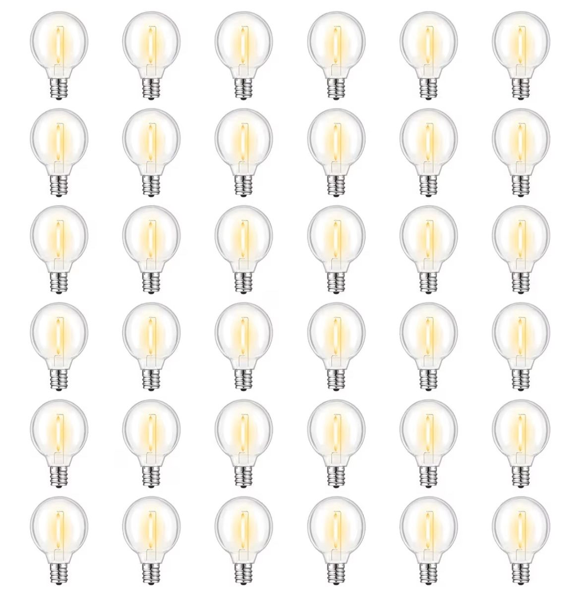36 Pack G40 LED Replacement Bulbs,