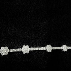 6ct VS2 Sterling Silver Diamond Bracelet