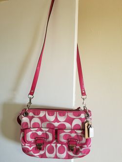 COACH Bag/Purse 2way shoulder A1269-18980 Shoulder bag pink canvas