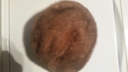 Vintage Mink Fur Pillbox Hat