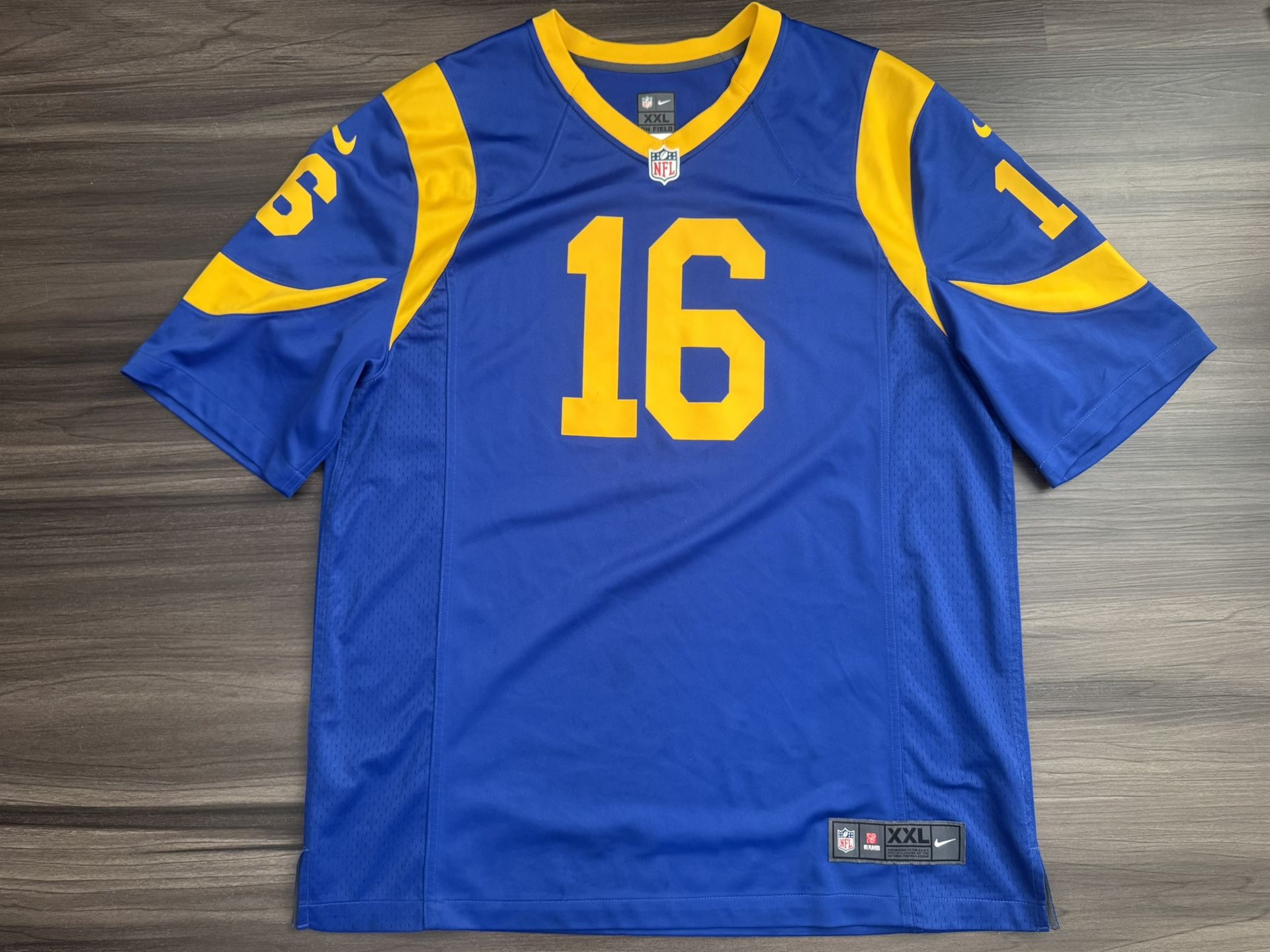 Nike Los Angeles Rams Jared Goff #16 NFL On Field Game Home Jersey Men’s 2XL  100% authentic. Good condition.   This product is a Nike Los Angeles Ram