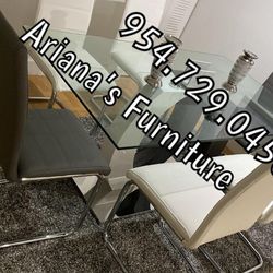 New Dining Table Set 4 Chairs 