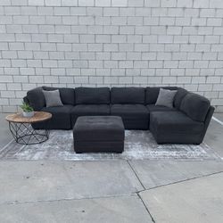 *Free Delivery* Costco Modular Sectional Couch Sofa & Ottoman 