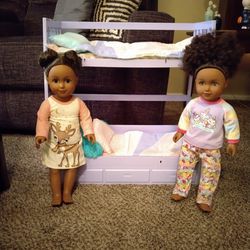 Our Generation Dolls And Bunk Bed