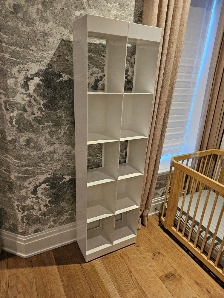 Modern White Metal Bookshelves