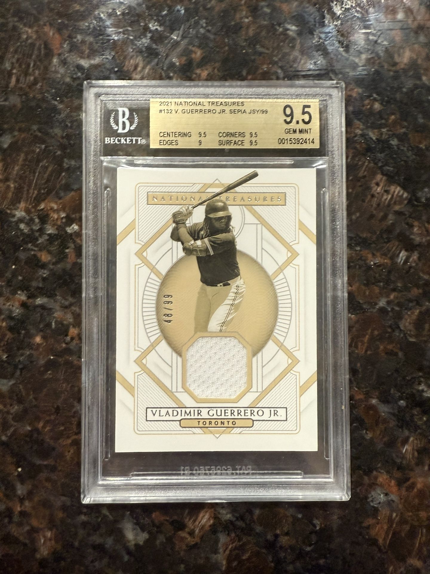 Vladimir Guerrero Jr 2021 National Treasures