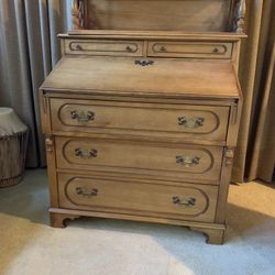 Antique Desk And Side Table (reduced Price)