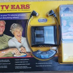 TV Ears Noise Reduction TV Headset 2.3 MHz 120 db Wireless New