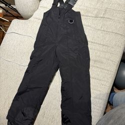 Kids Black Snow Bib Size 8