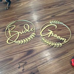 Bride And Groom Seat Backer