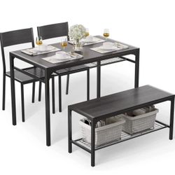 Black Dining Table 4 Seats