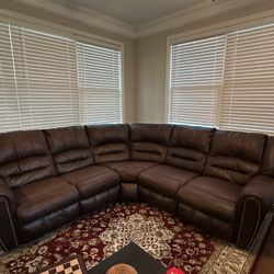 Leather Couch Brown