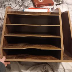 Shelfs Sturdy Wooden Desk Organizer 