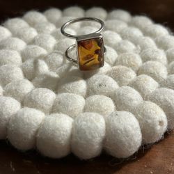 Double Stack Amber Ring
