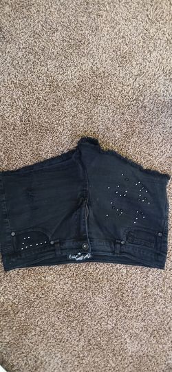 Black Jean Shorts