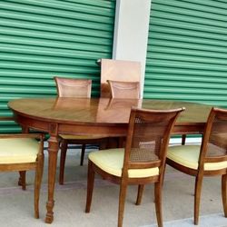 Beautiful Italian Dining Table Set 65x45x30-20 Inch Leaf 