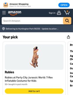 Kids Inflatable Dinosaur Halloween Costume Funny Blow up